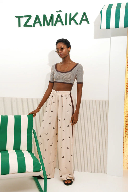 CHERRY ISLAND WIDE PANTS