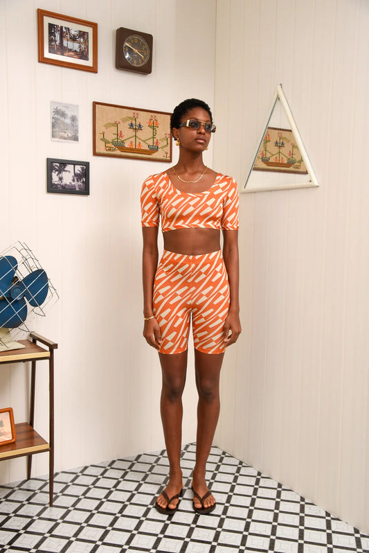 CHILL ISLAND BIKER SHORTS ORANGE