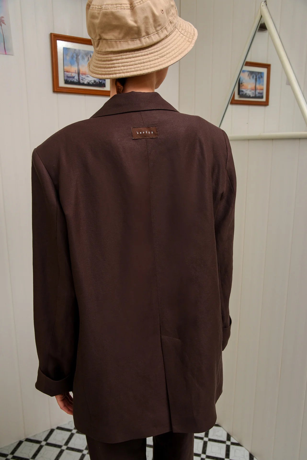 COCONUT MILK BLAZER BROWN