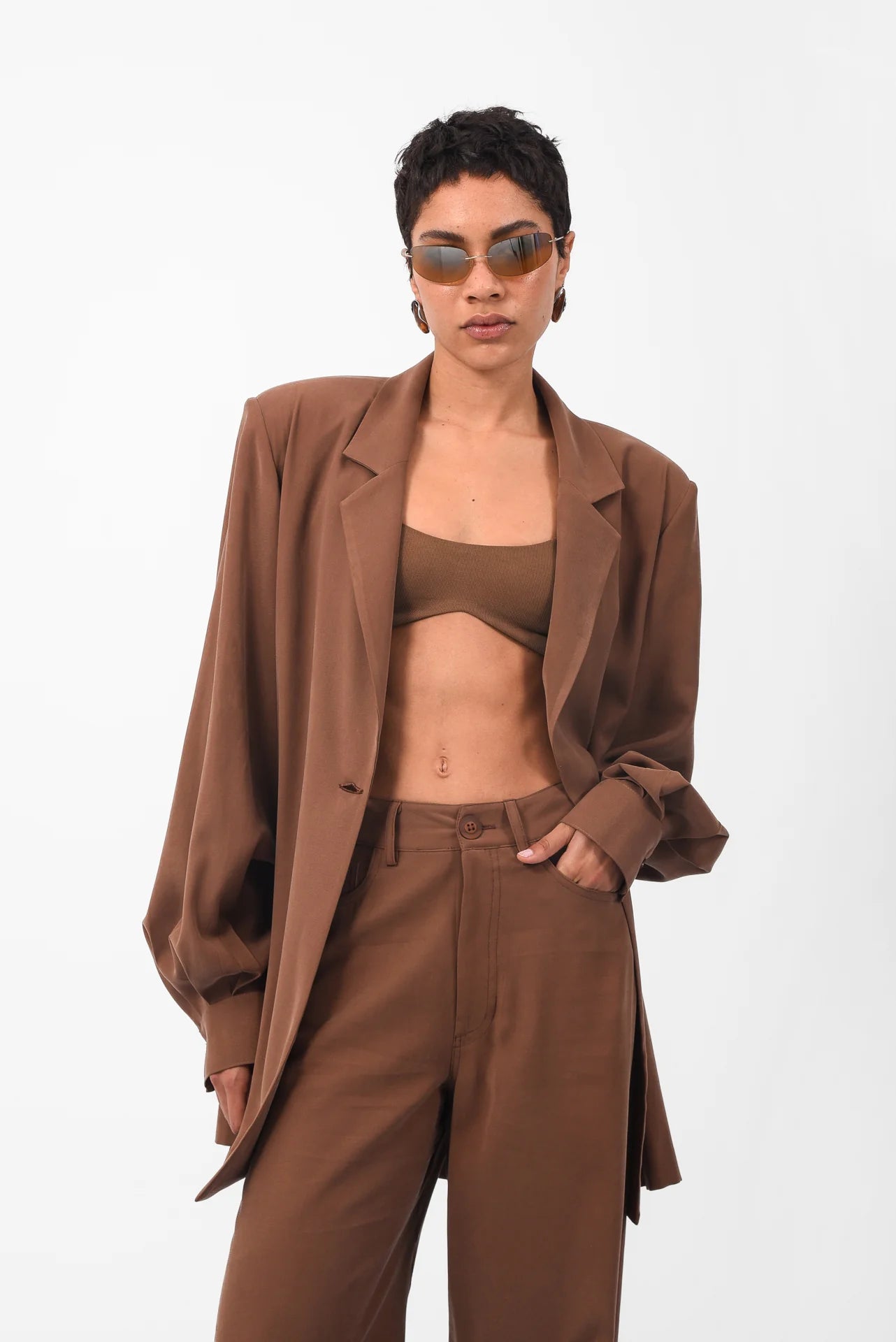 NOA OVERSIZED BLAZER BROWN