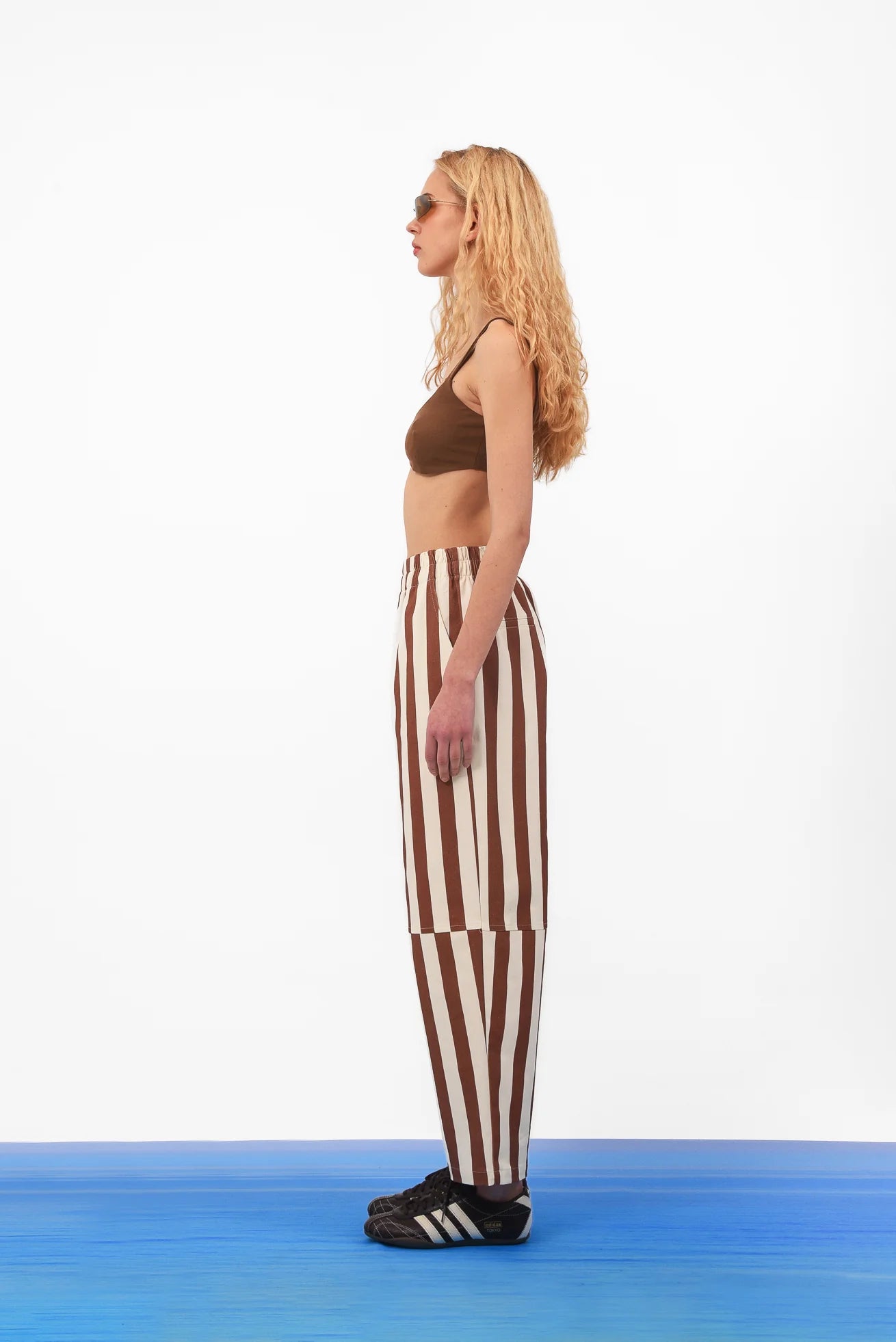 MAUI ELASTIC WAIST PANTS BROWN