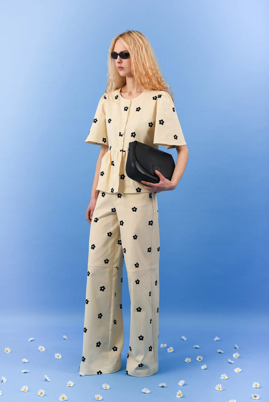 DAISY GABARDINE PANTS BLACK