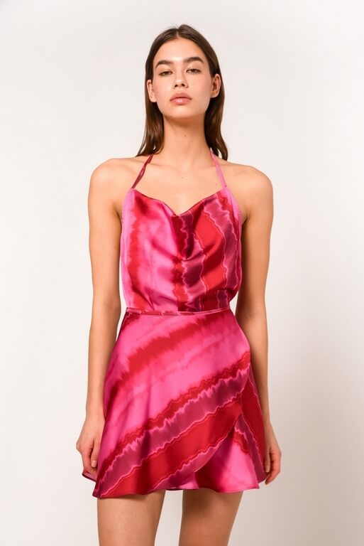 JULIANNE SKIRT FUCHSIA TIE DYE