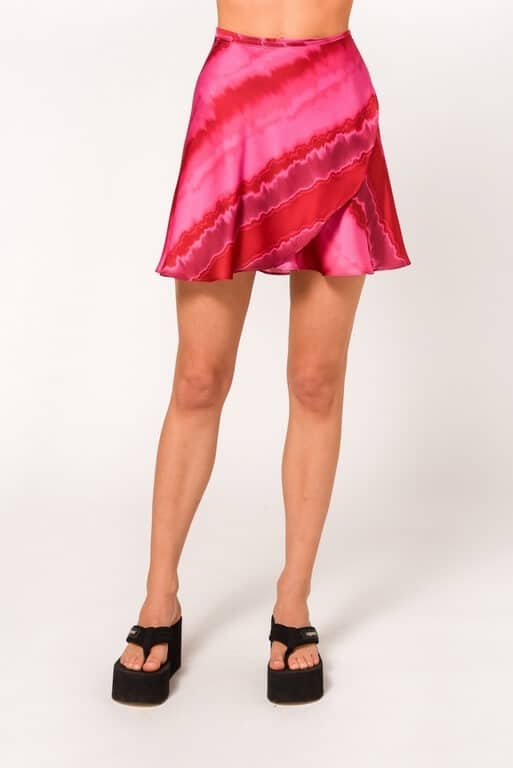 JULIANNE SKIRT FUCHSIA TIE DYE