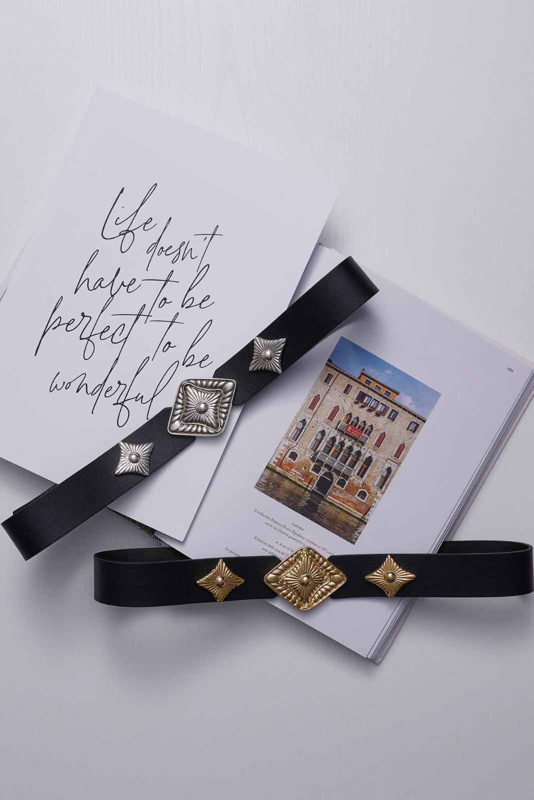 "Star Chaser" leather belt