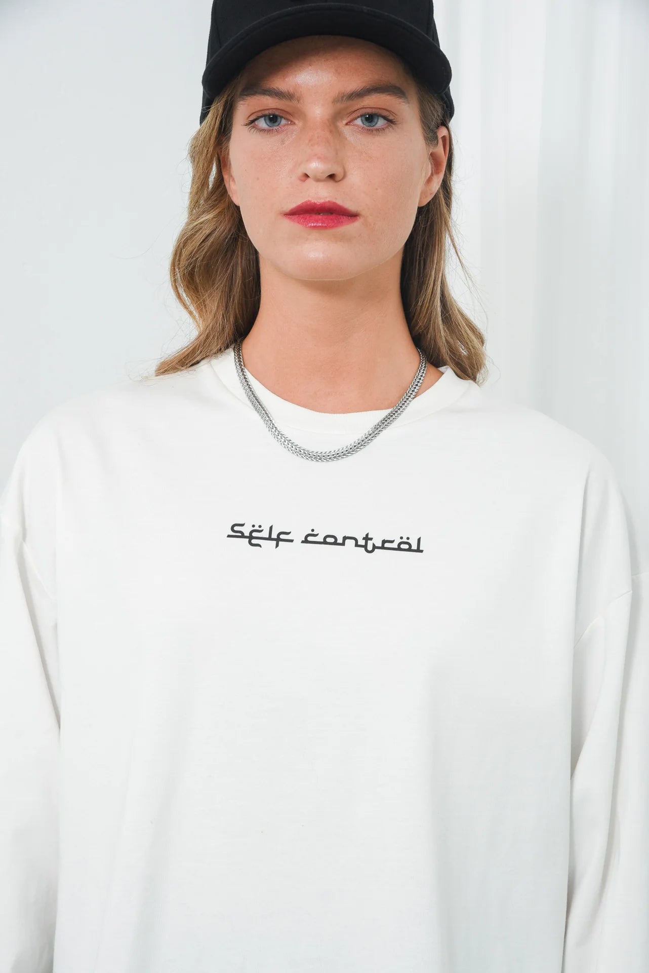 SELF CONTROL LONG SLEEVE T-SHIRT WHITE