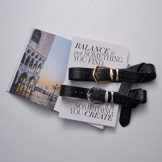 "underneath" leather belt