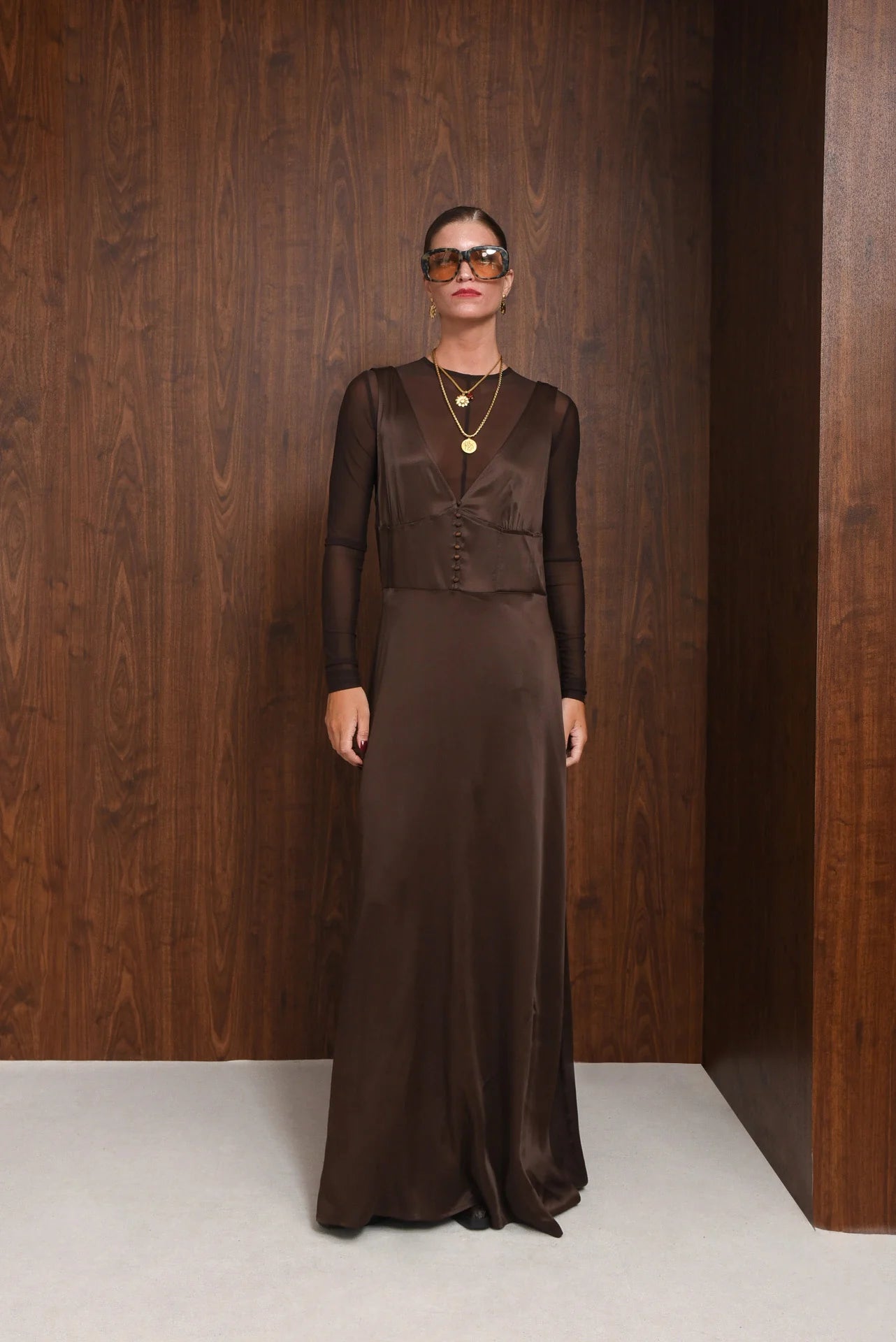 VANITY MAXI DRESS BROWN