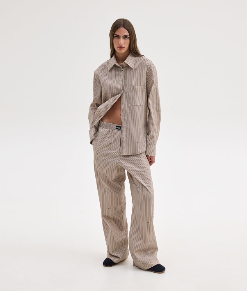 AGNES PANTS BEIGE STRIPES