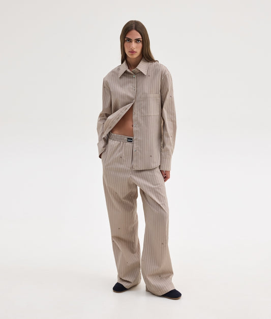 AGNES PANTS BEIGE STRIPES