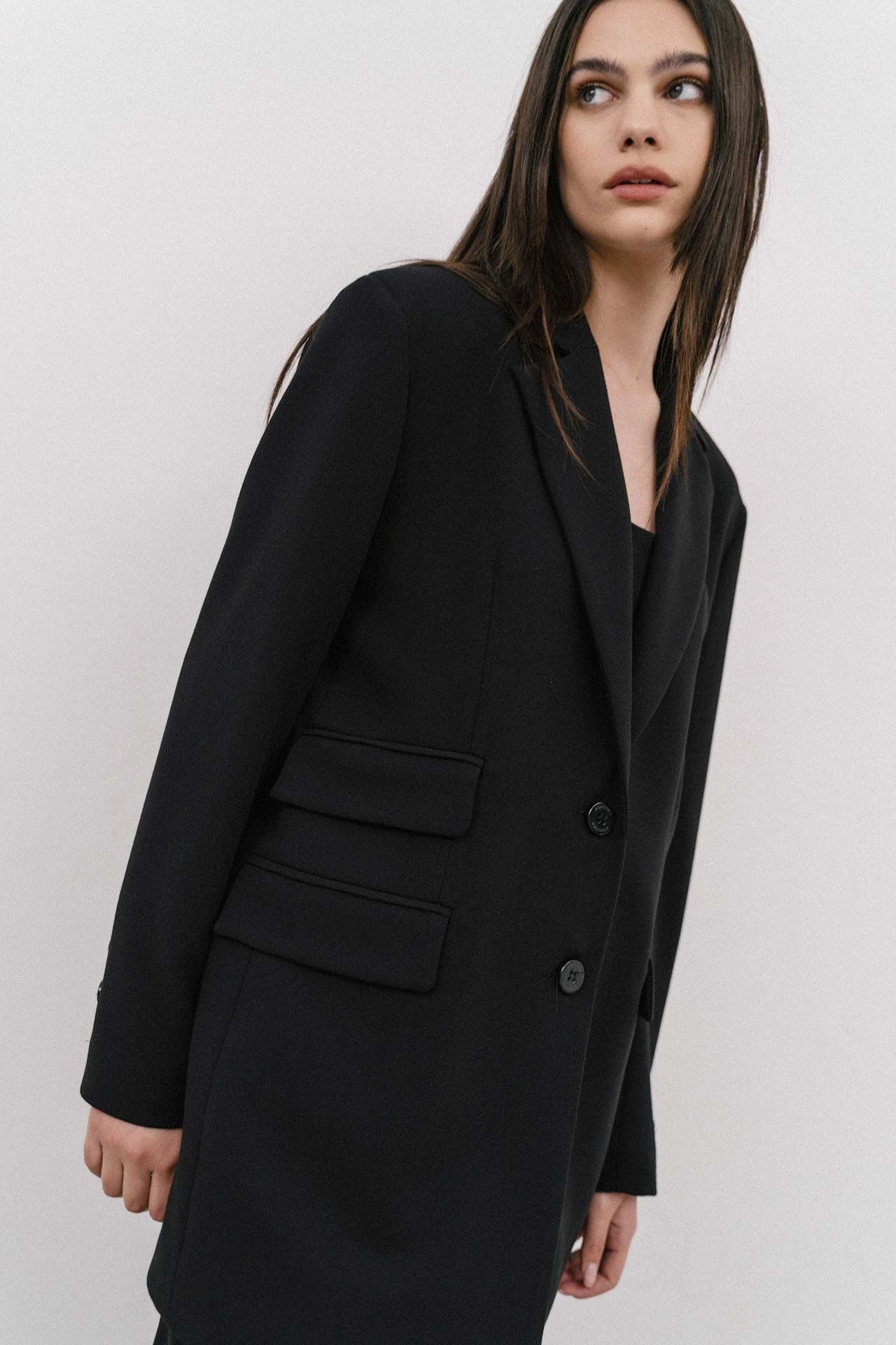 The Spice It Up Oversized Blazer Black