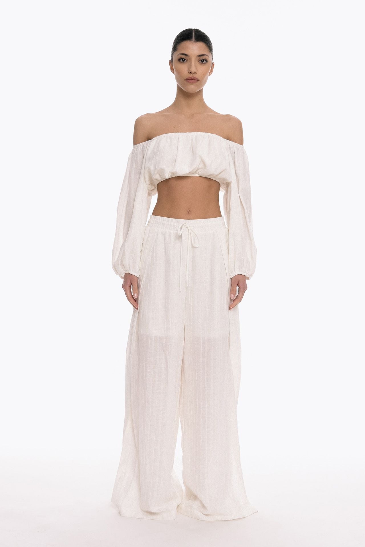 Busy Line Wide Leg Pants