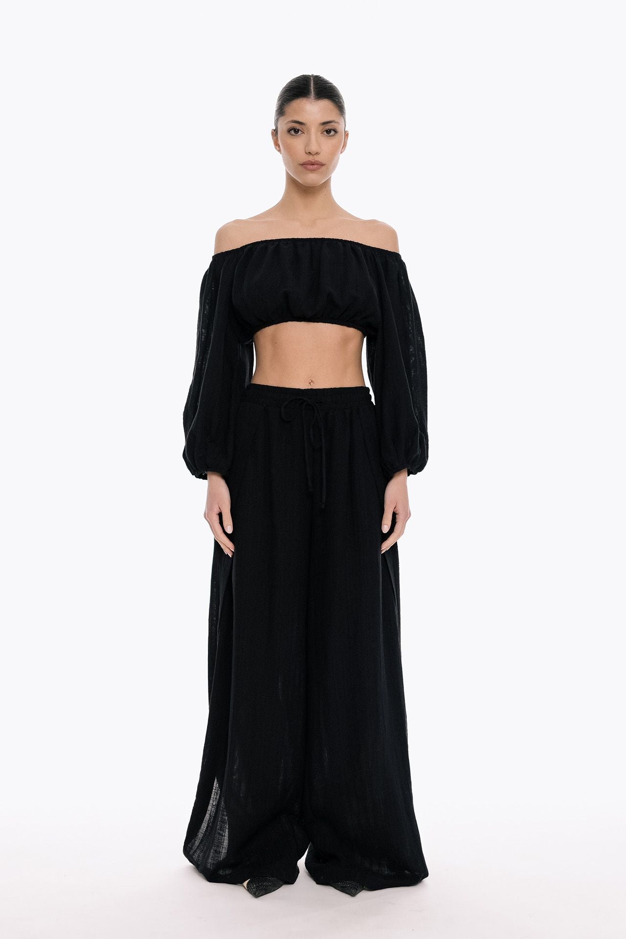 Busy Line Wide Leg Pants