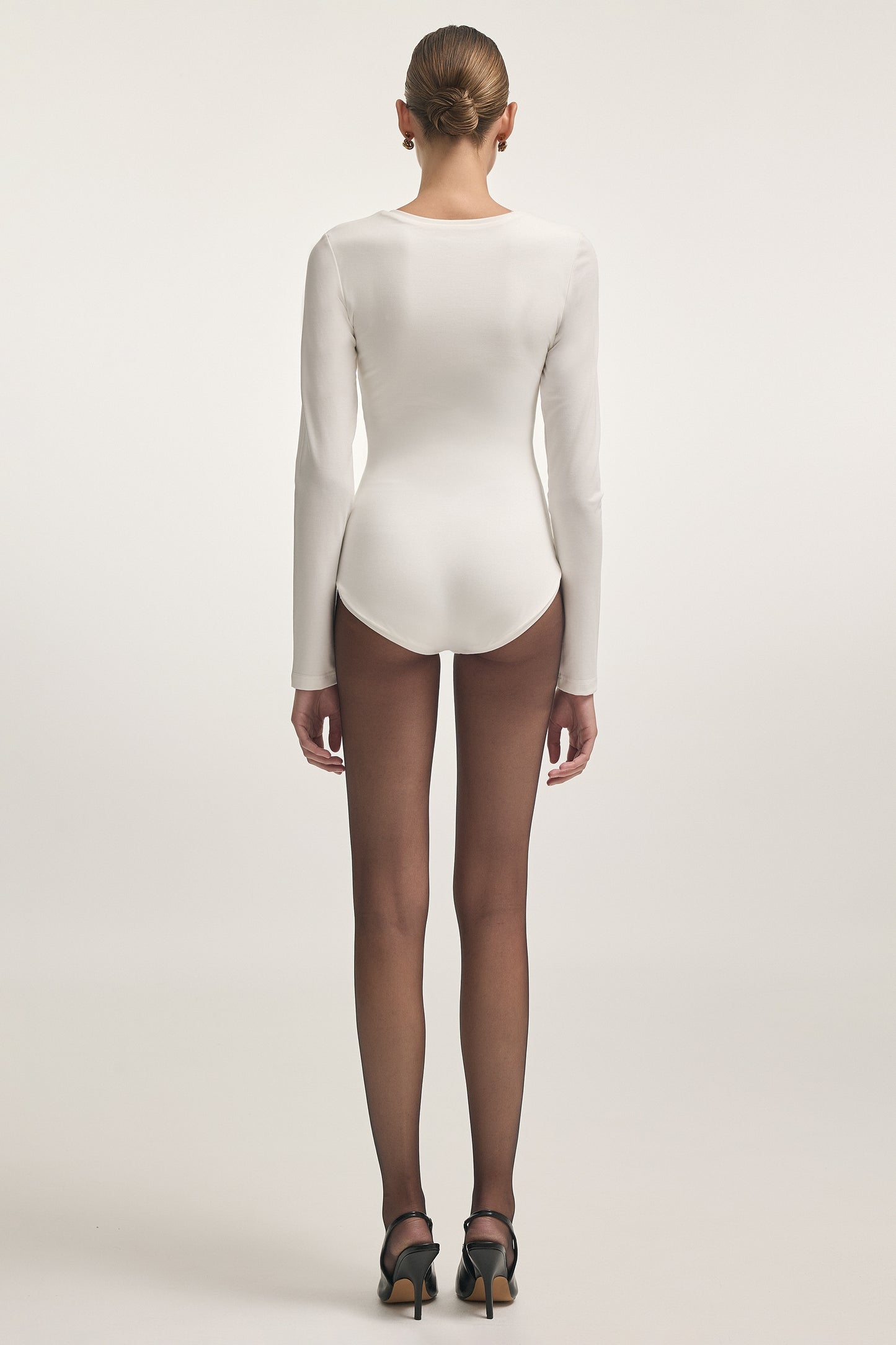 CLAUDIA LONG SLEEVE BODYSUIT OFF WHITE