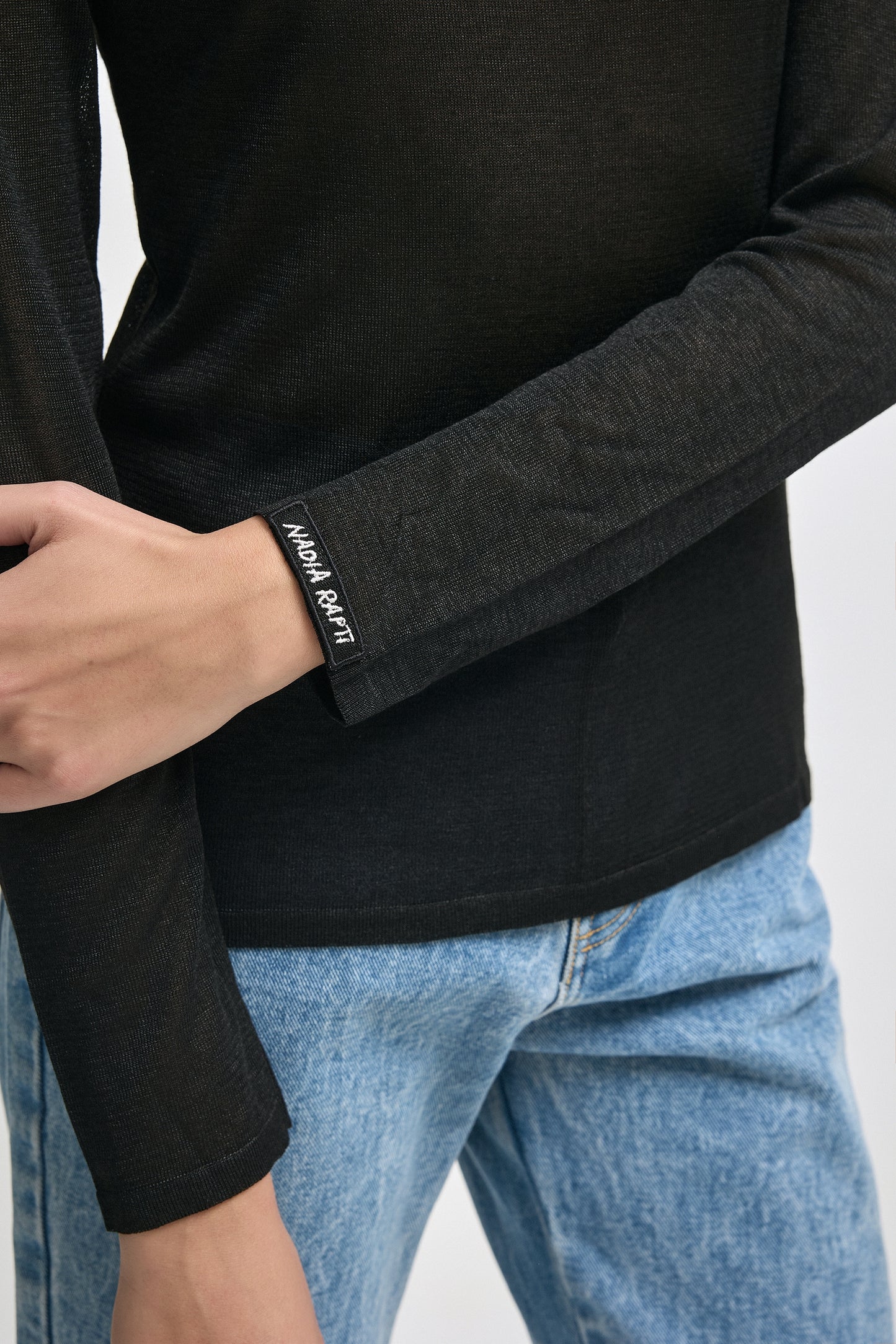 KATE KNITTED BLOUSE BLACK