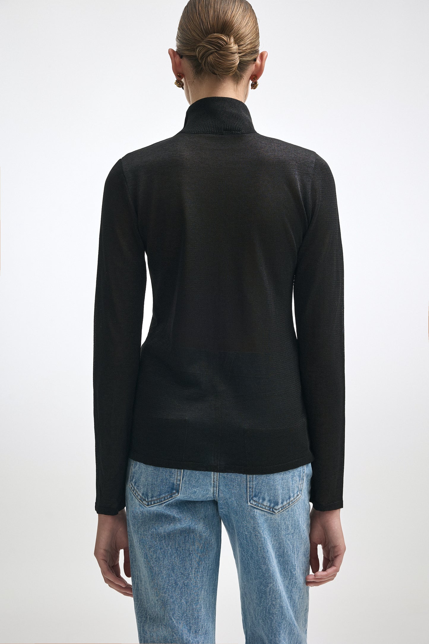 KATE KNITTED BLOUSE BLACK