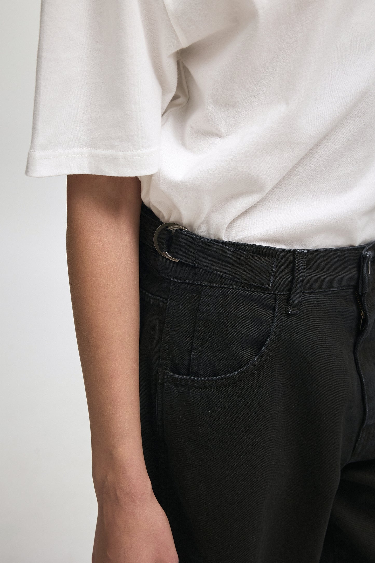 JEANIE DENIM TROUSERS BLACK