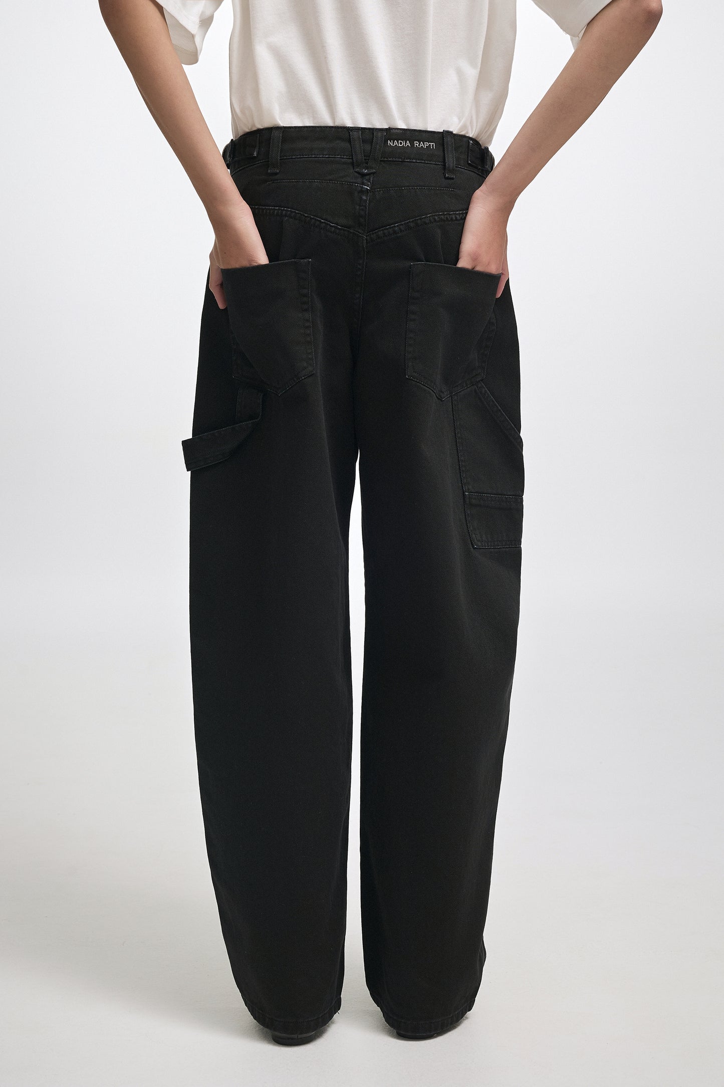 JEANIE DENIM TROUSERS BLACK