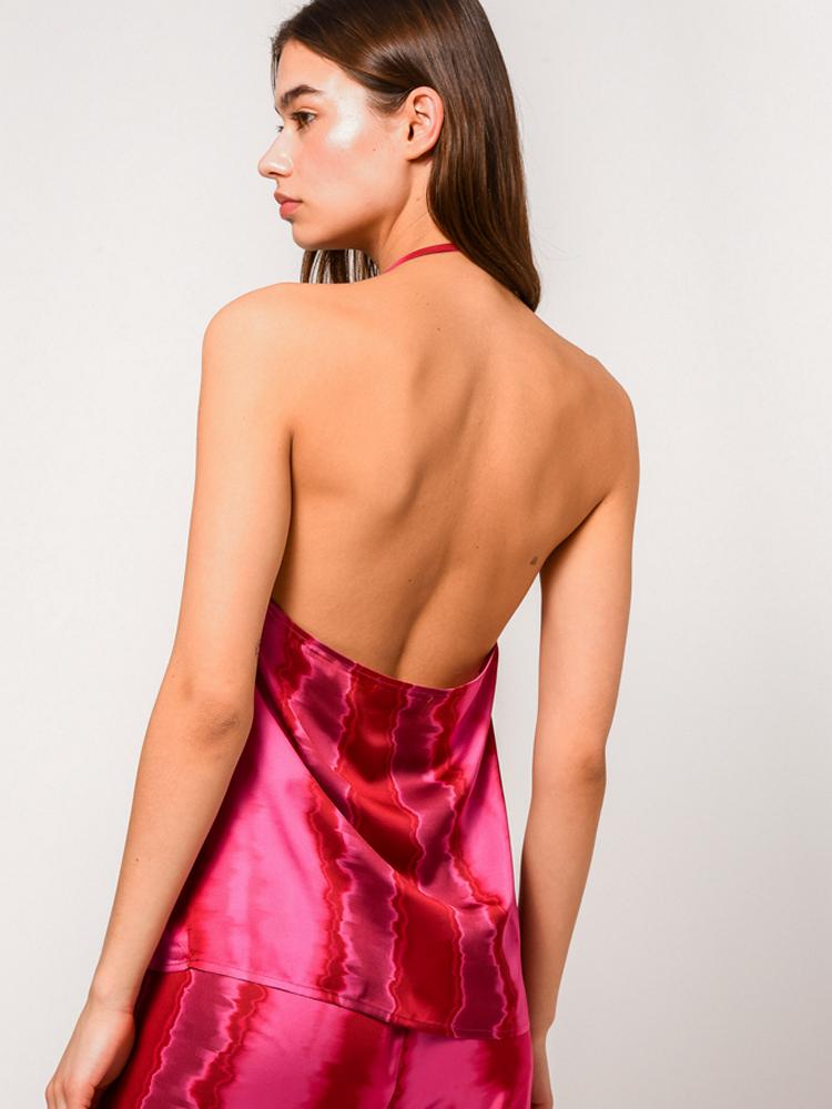 IRENE TOP FUCHSIA TIE DYE