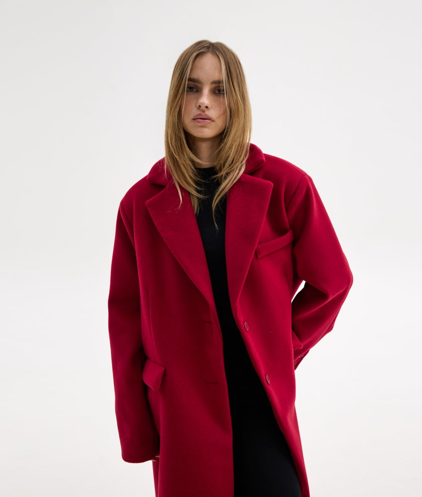 KATHY COAT RED