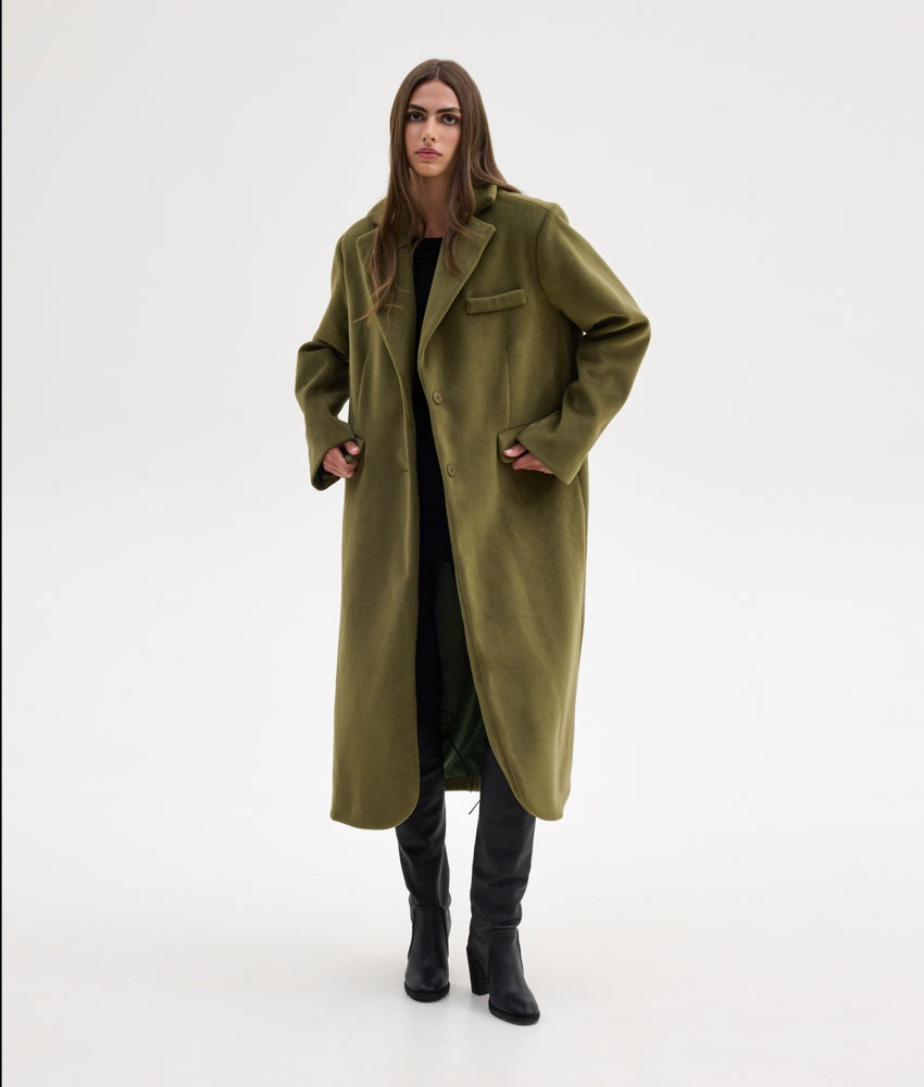 KATHY COAT OLIVE