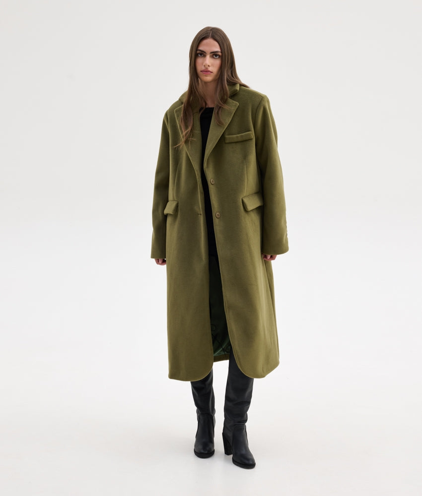 KATHY COAT OLIVE