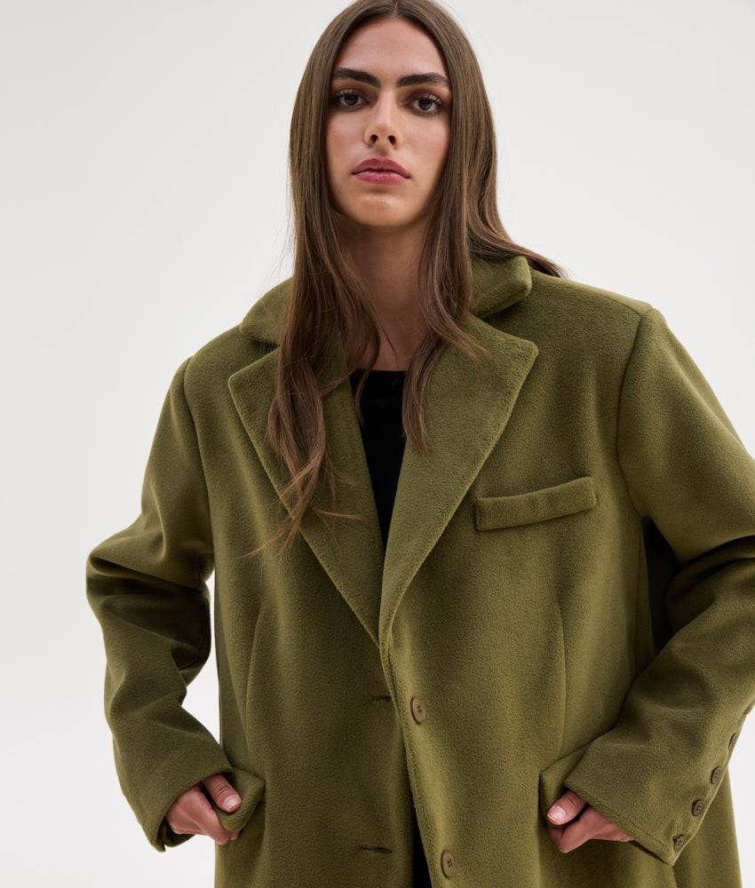 KATHY COAT OLIVE