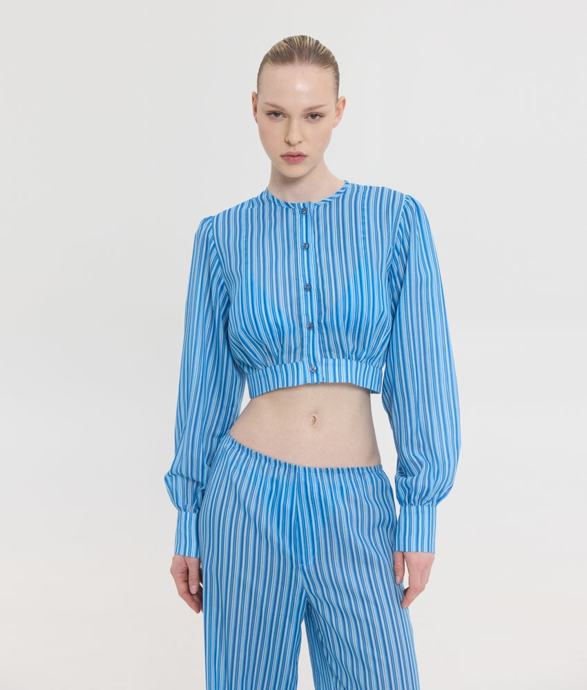LUNA CROP PRINTED SHIRT