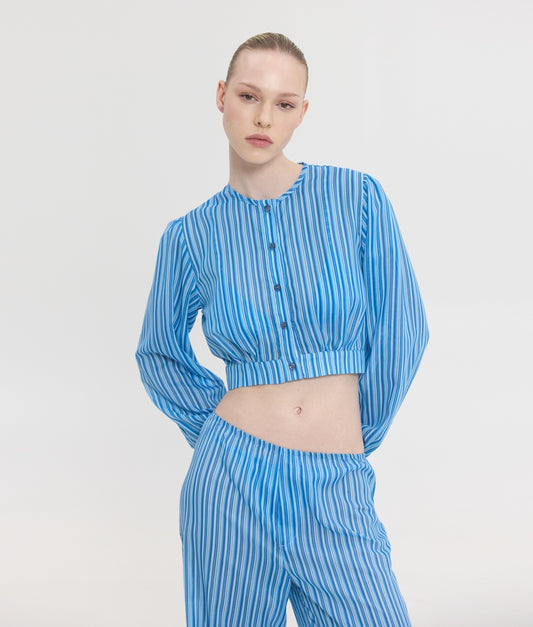 LUNA CROP PRINTED SHIRT