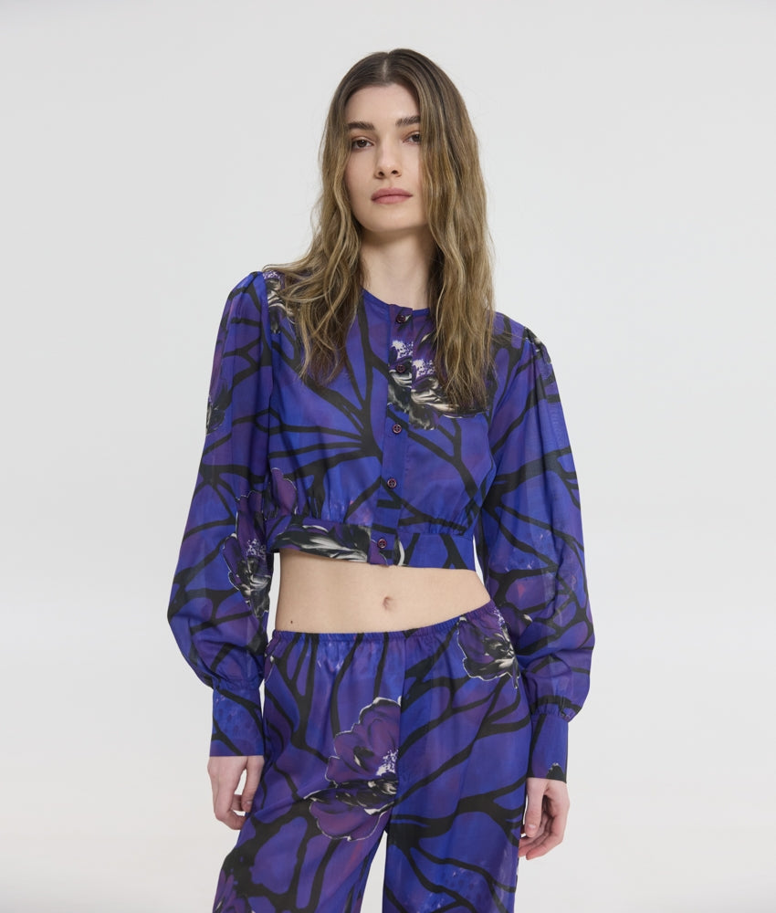 LUNA CROP PRINTED SHIRT