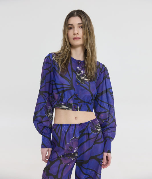 LUNA CROP PRINTED SHIRT