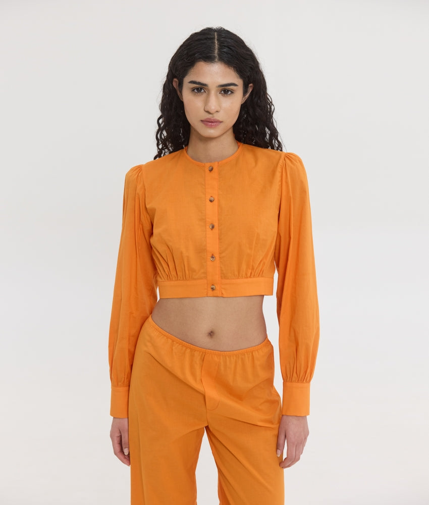 LUNA CROP SHIRT PAPAYA