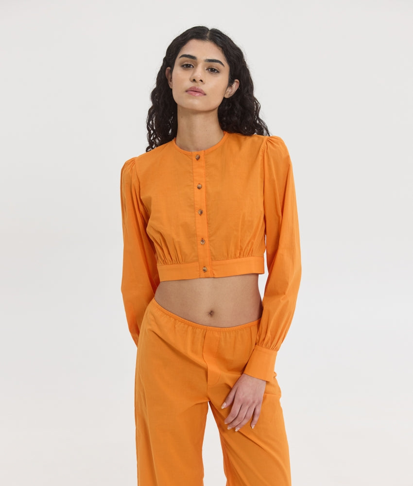 LUNA CROP SHIRT PAPAYA