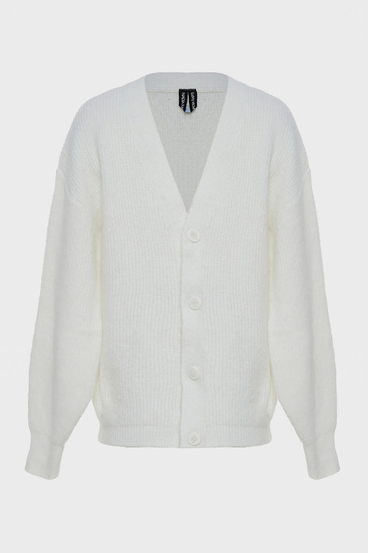 DONNA KNITTED CARDIGAN WHITE