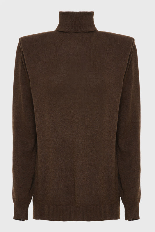 BASICK KNITTED BLOUSE BROWN