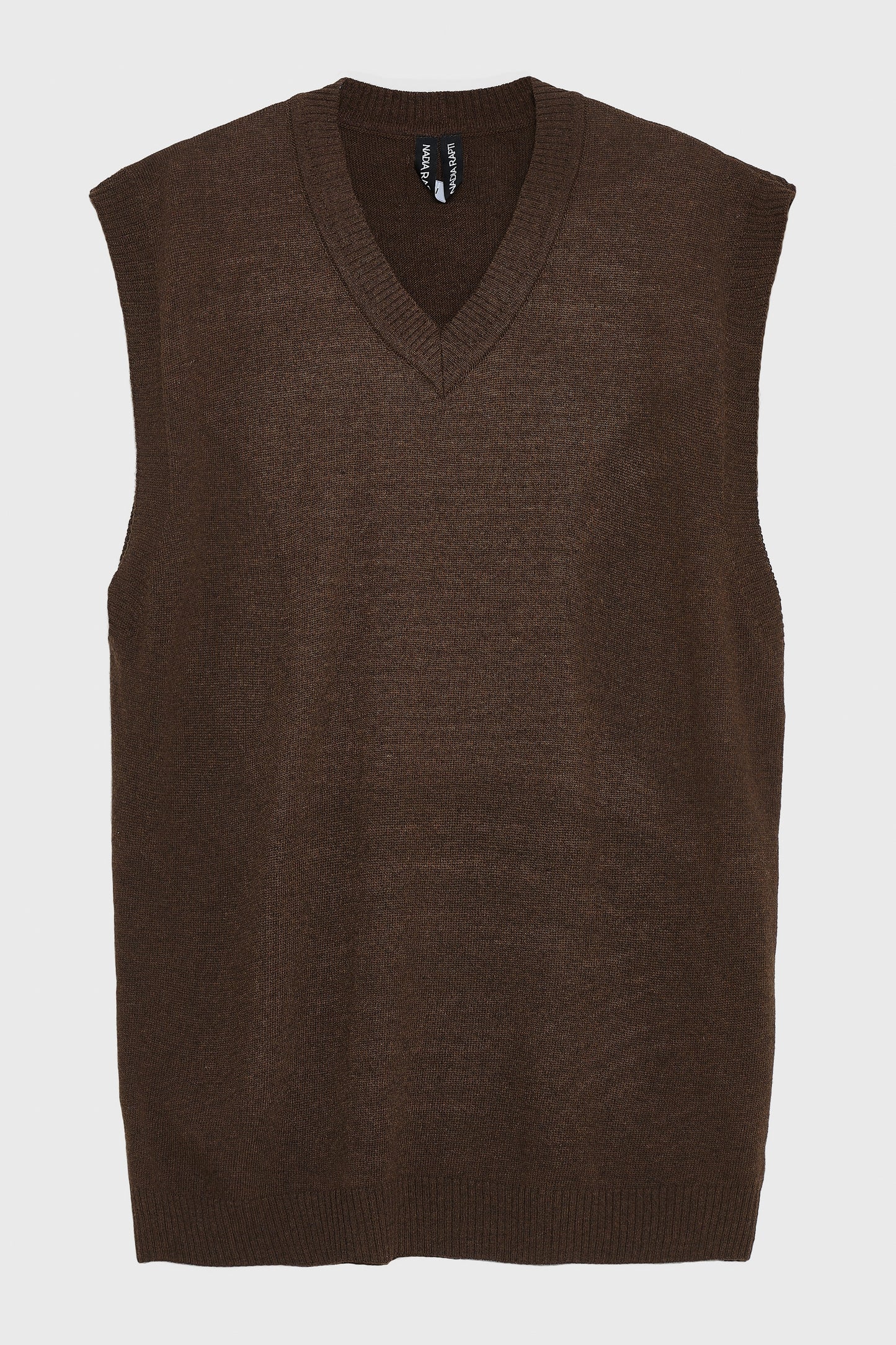 BASICK KNITTED VEST BROWN