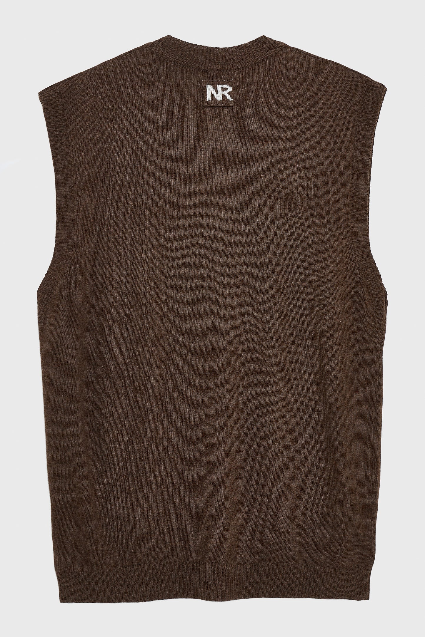BASICK KNITTED VEST BROWN
