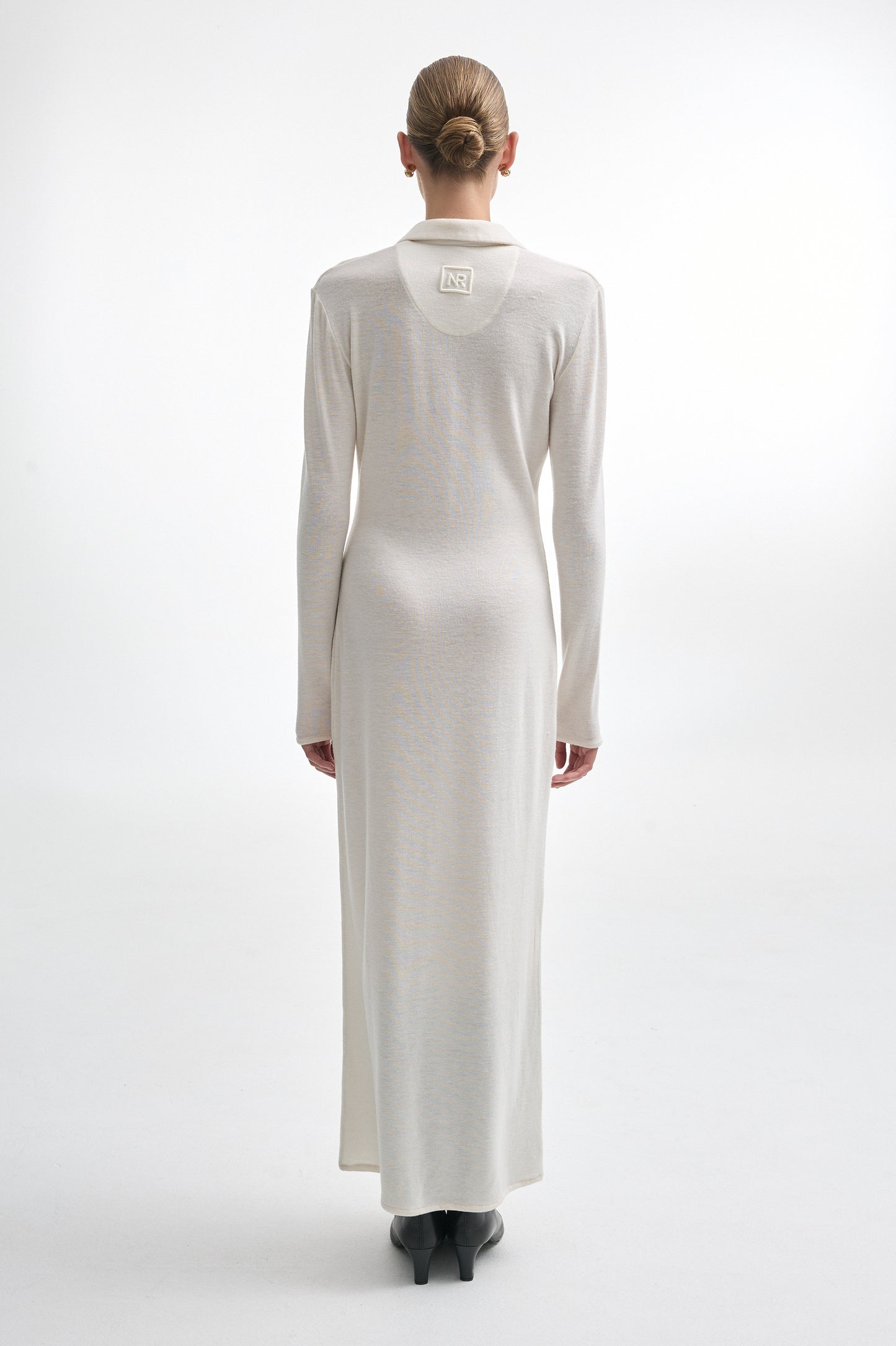 WHITNEY LONG SLEEVE DRESS ECRU