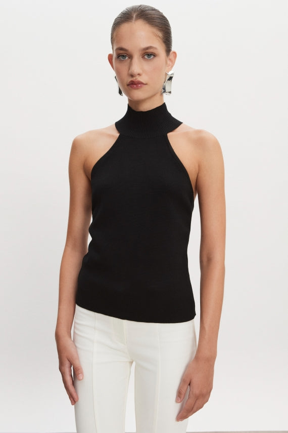 HEAVEN KNITTED TOP BLACK