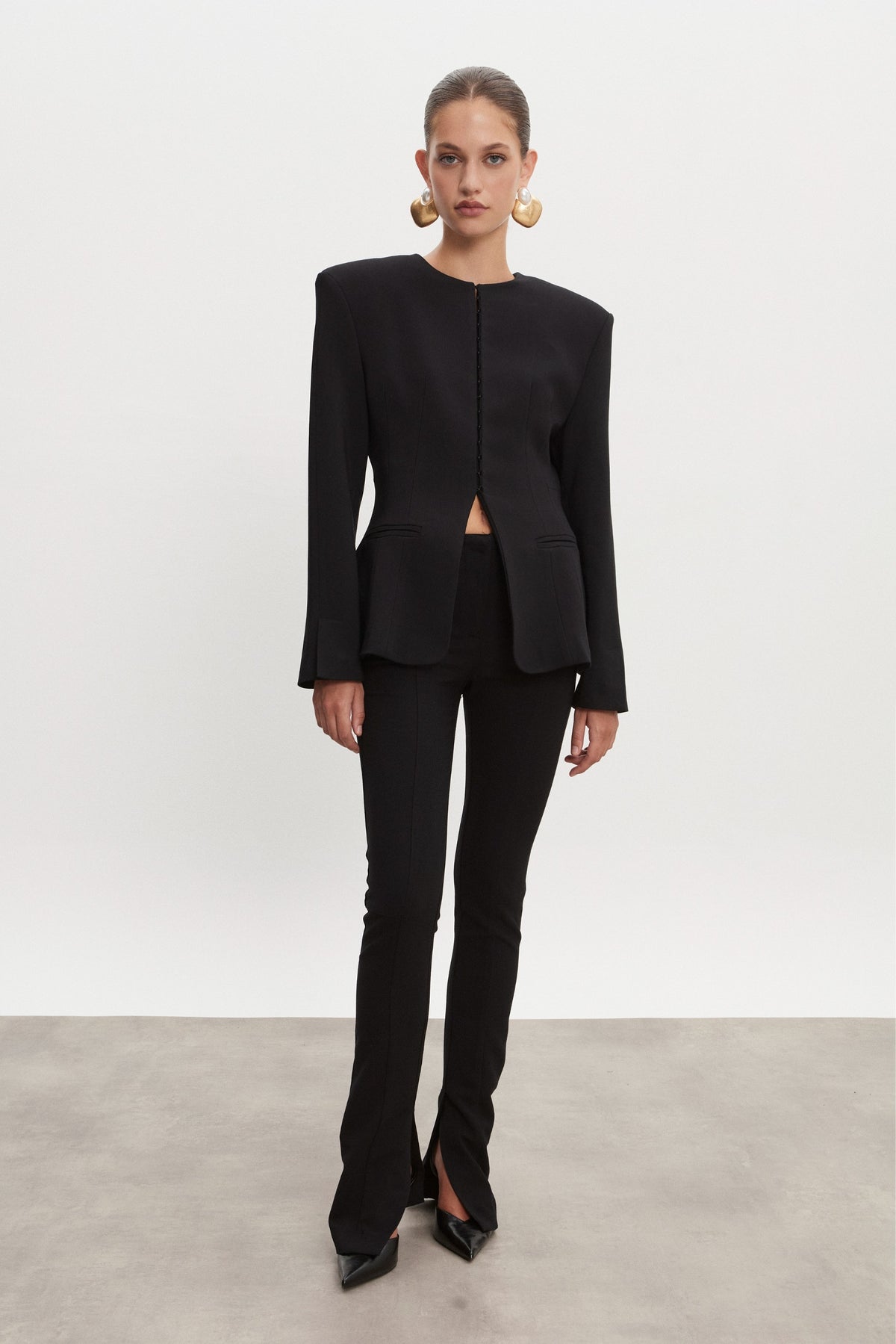 HOURGLASS SKINNY TROUSERS BLACK