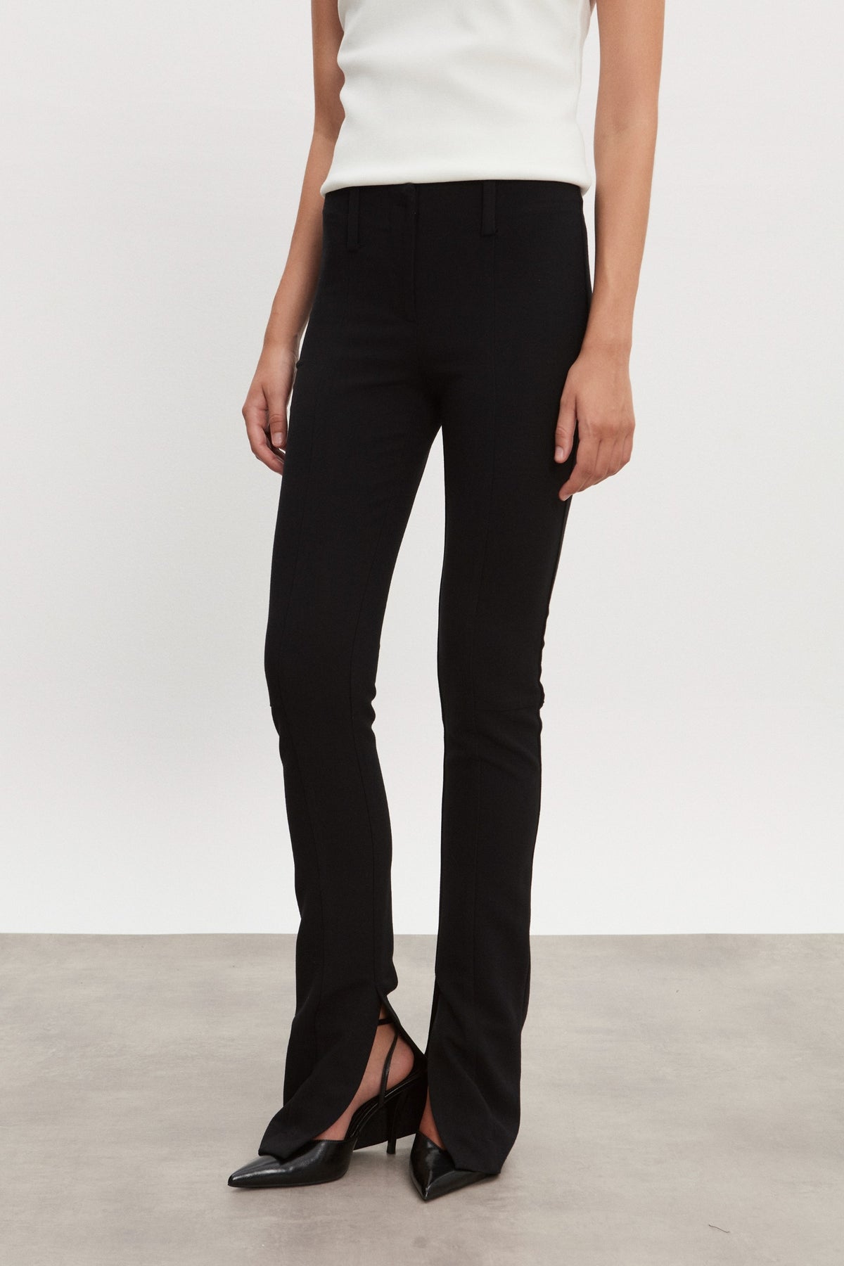 HOURGLASS SKINNY TROUSERS BLACK