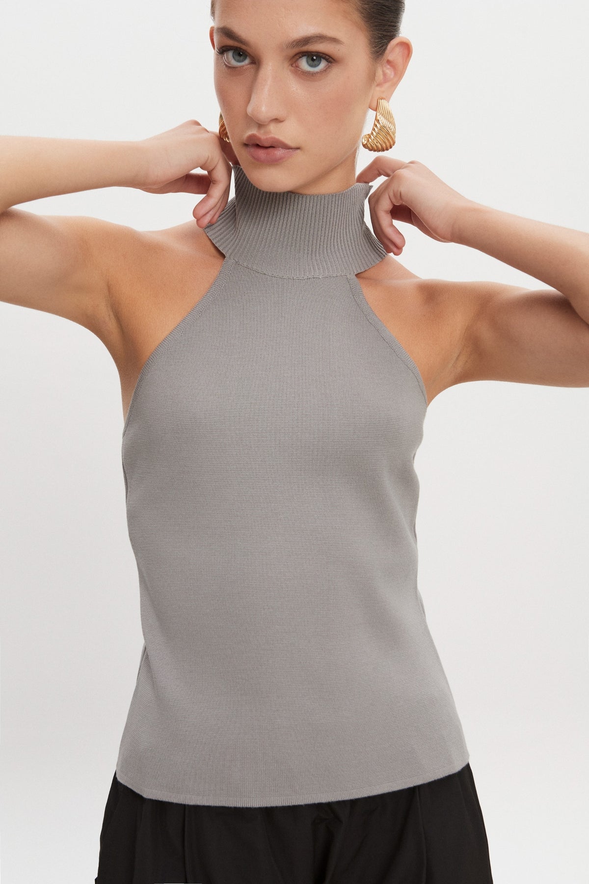HEAVEN KNITTED TOP GREY