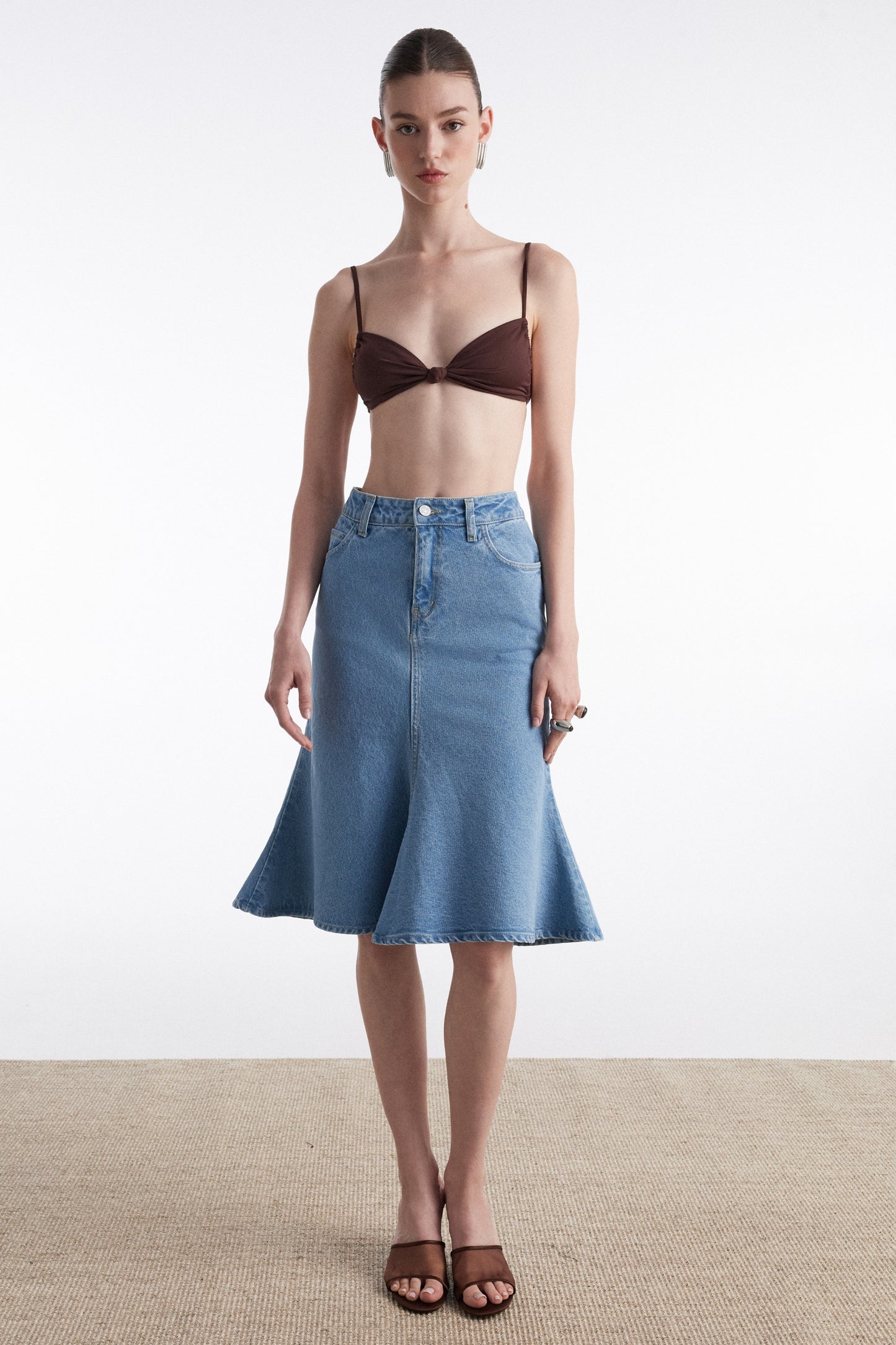 SILIA DENIM SKIRT BUE