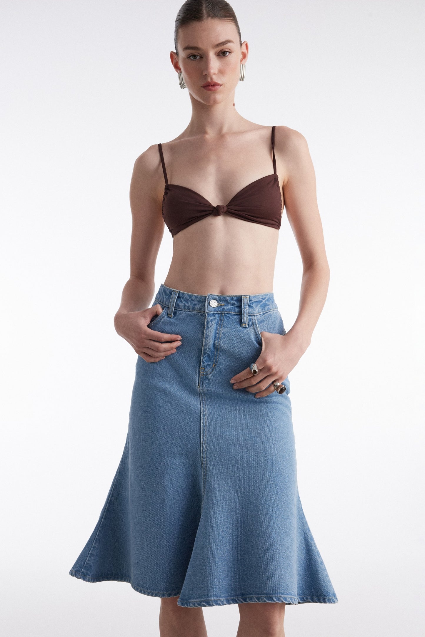 SILIA DENIM SKIRT BUE
