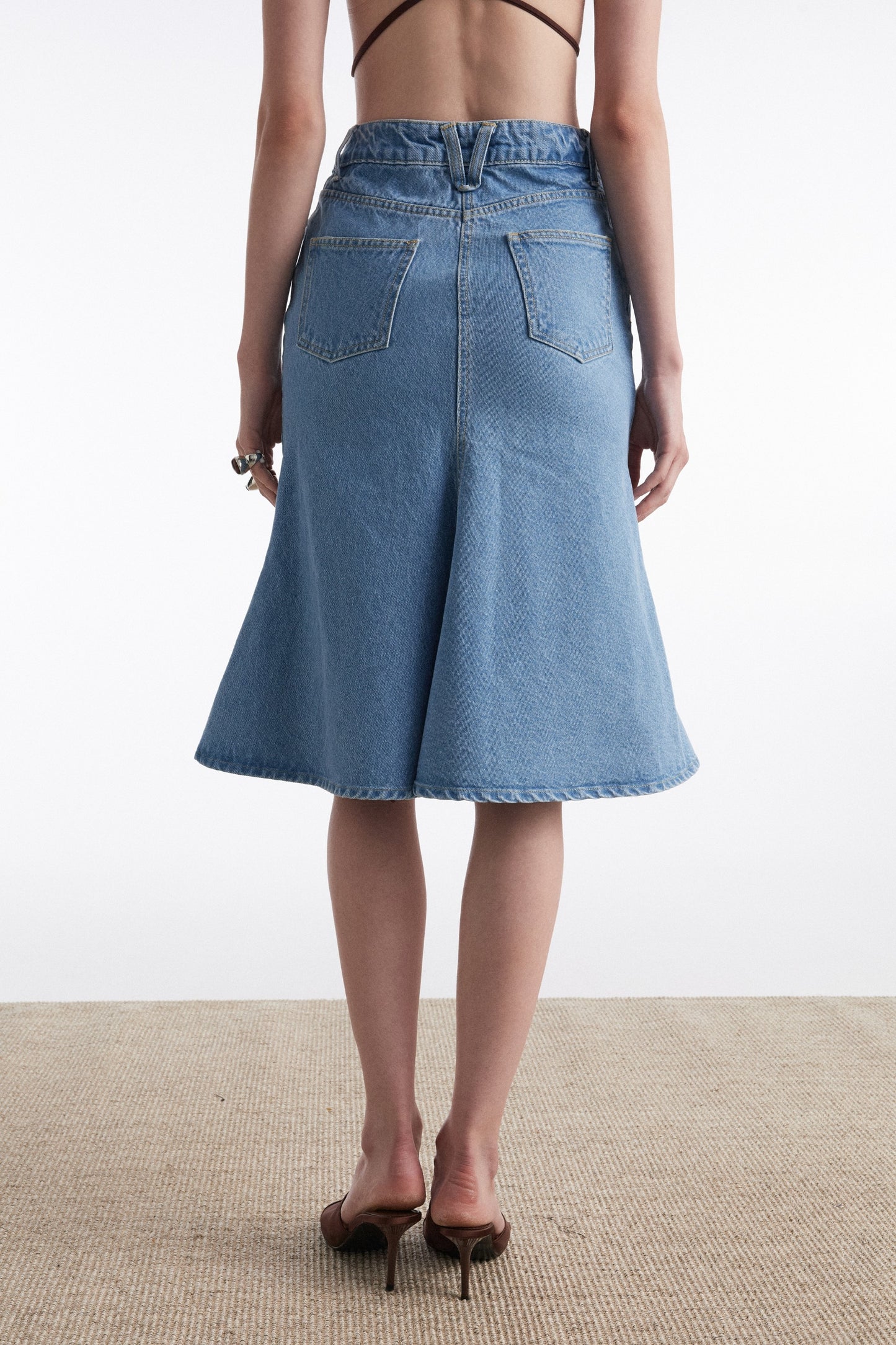 SILIA DENIM SKIRT BUE