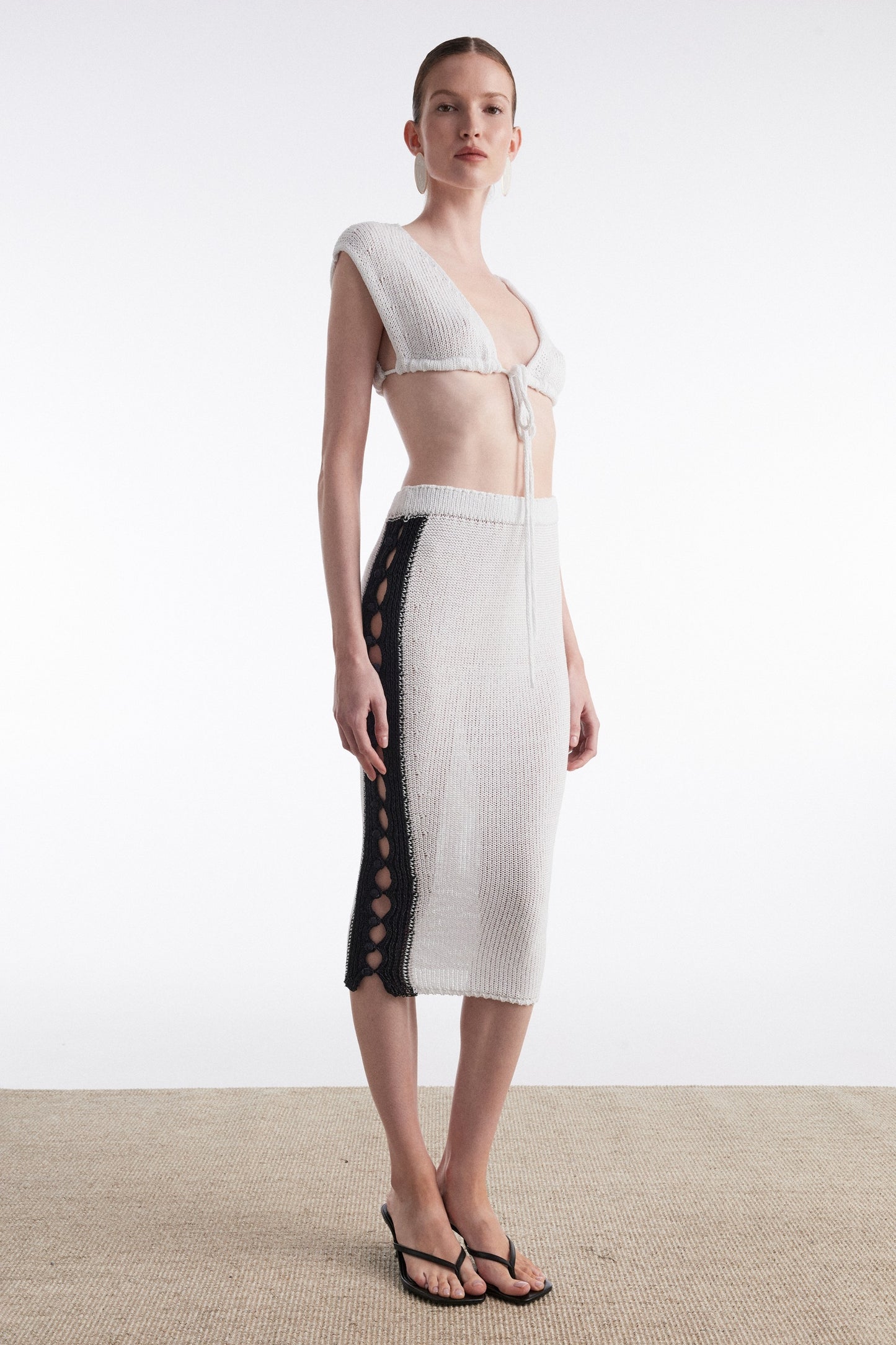 VOYAGE KNITTED TOP WHITE