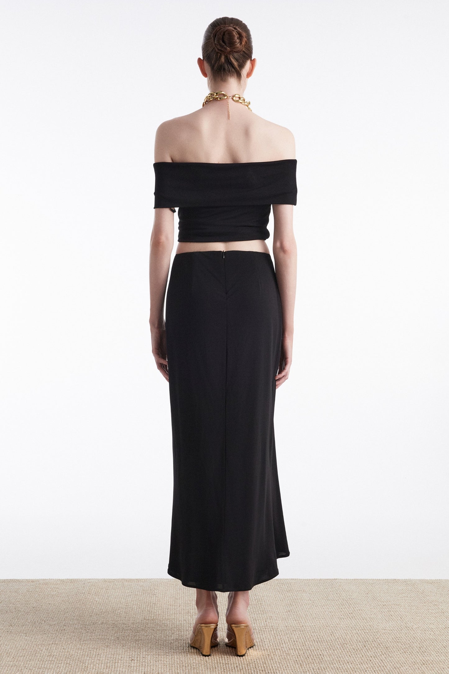 ARIA MIDI SKIRT BLACK