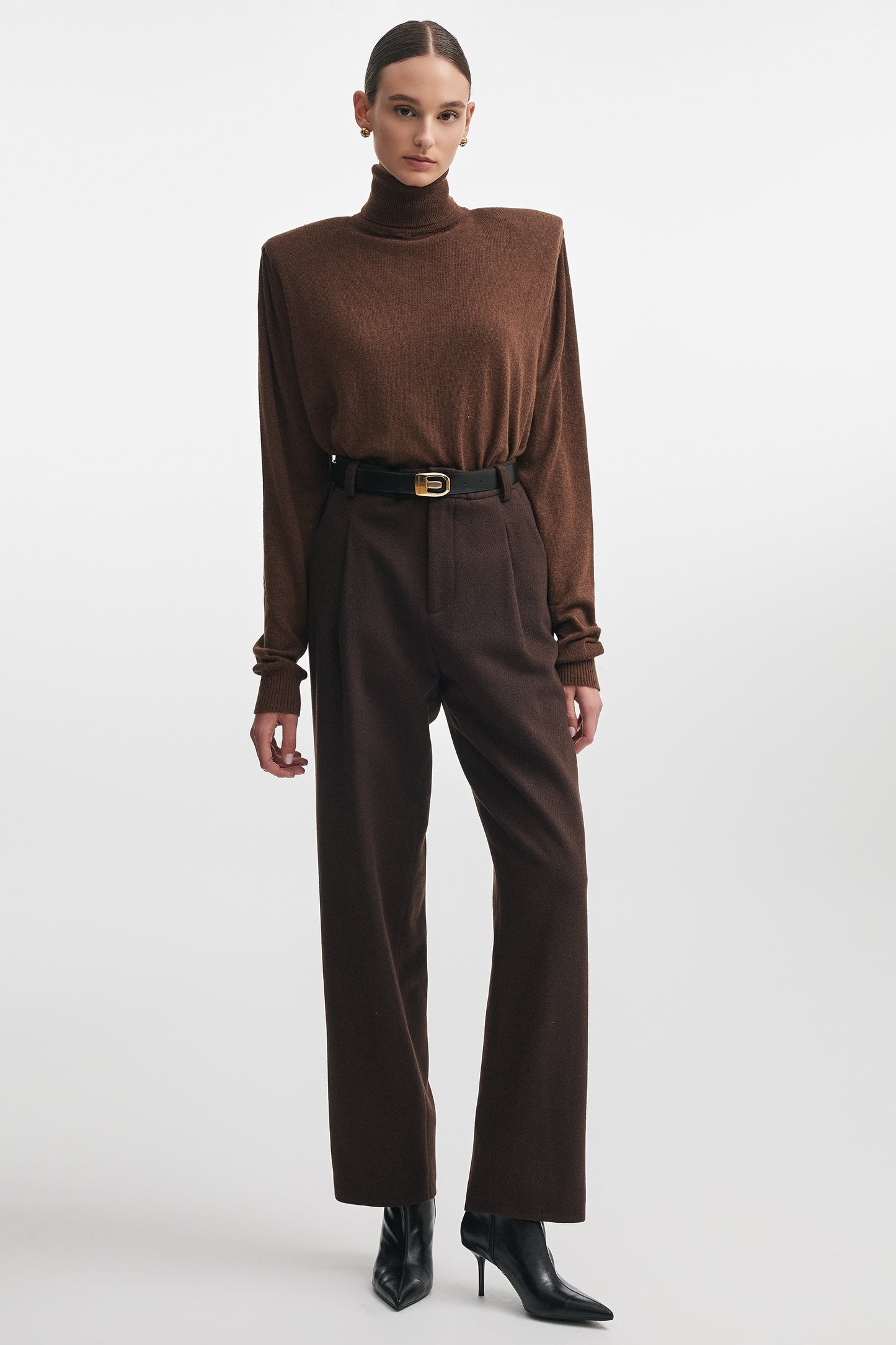 BASICK KNITTED BLOUSE BROWN