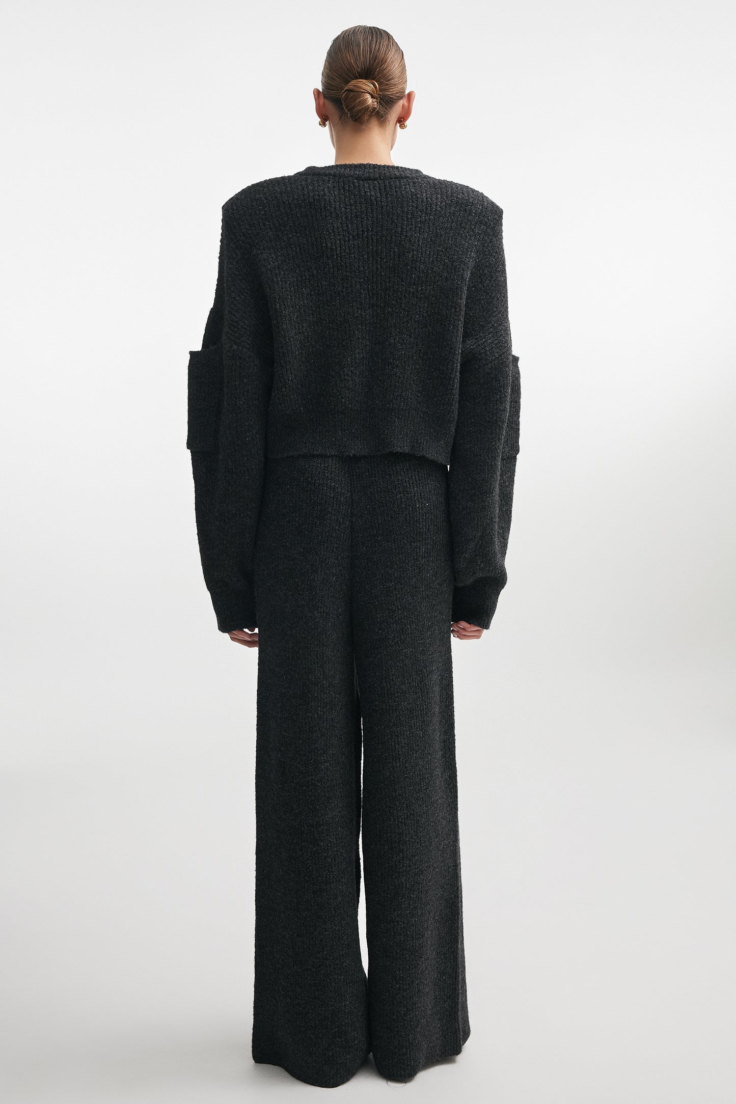 DONNA KNITTED TROUSERS ANTHRACITE