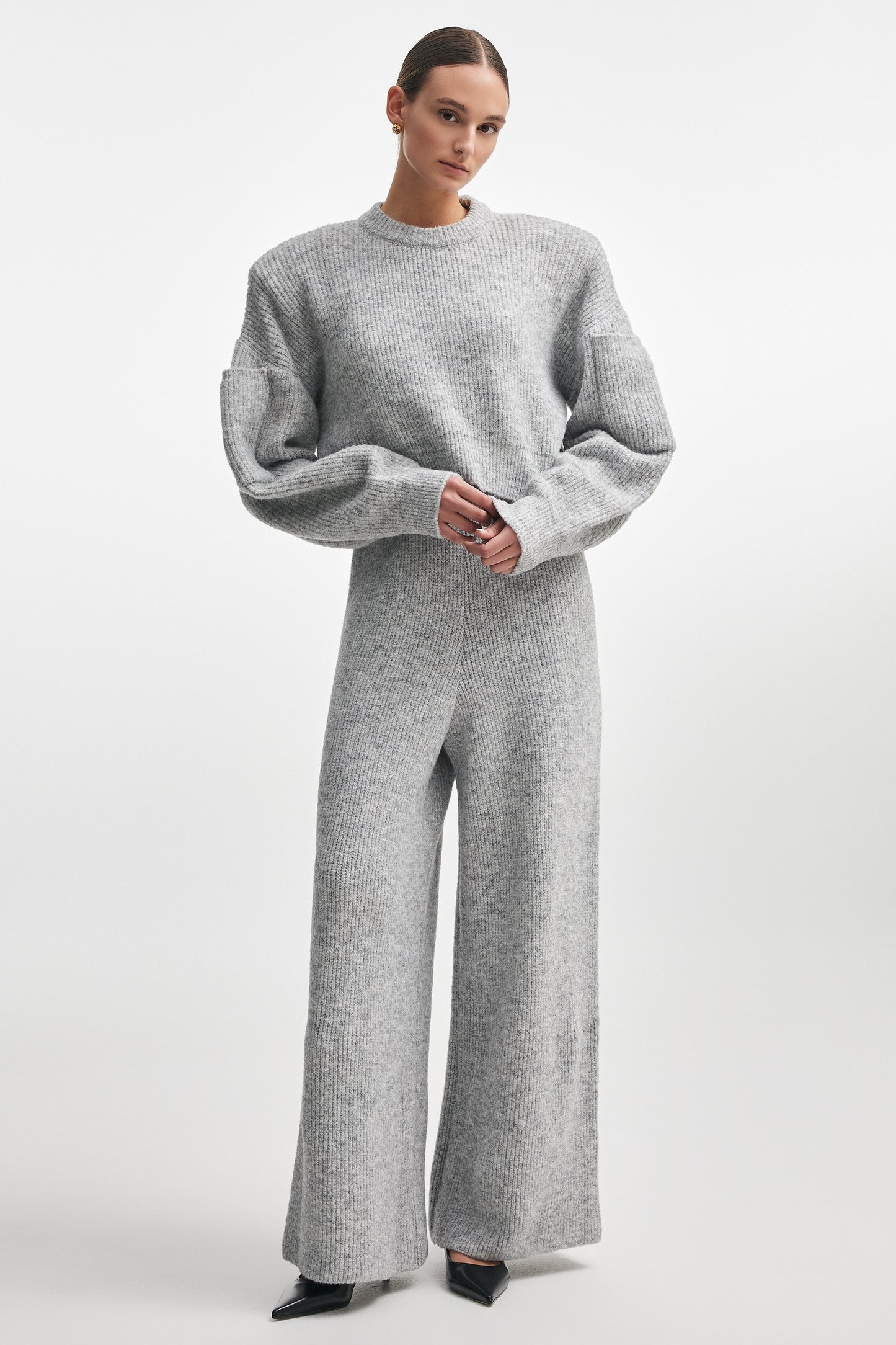 DONNA KNITTED TROUSERS GREY